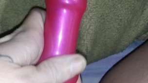 Kitty Kat plays with her new toy