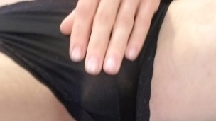 Rubbing myself in panties