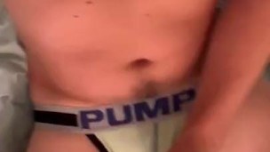 Jerk off while wearing Jockstrap 