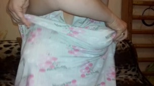 Chubby wife play with big tits