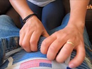 cumshot in the big pussy , of the step sister ... WOW amazing big Camel toe 3/16