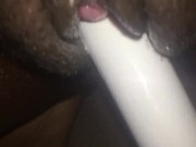 Getting this phat pussy wet fucking myself