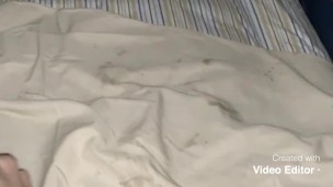 Bottom uses 10 inch dildo