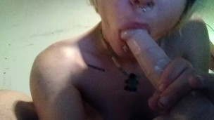 Tongue Piercing BJ Practice