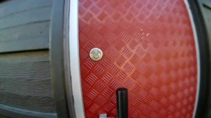 Left the door unlocked in a public toilet!