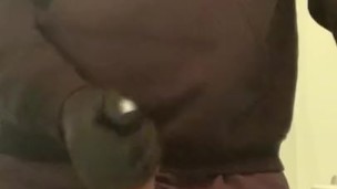 Cum with gloves