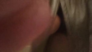 Milf going in cafe for play with big boobs in toilet