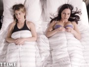 ADULT TIME Teenage Lesbian- Kristen Scott Peeps On Couple at Party 3/16