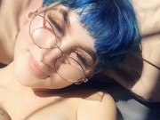 cute angel plays with her titties