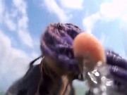 Heavily tattooed dreadlocks Anuskatzz holiday ocean tease with Lily Lu 14/16