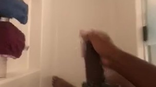 In the shower 