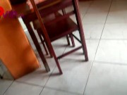 Casada se exibindo no restaurante com um vestido curtinho, marido filma 10/16