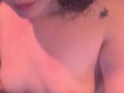 Sexy little MILF touching her sweet curvy body  10/16