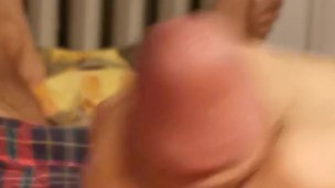 Smooth Thick Cock Bedtime Masturbation & Cumshot