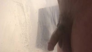 Bubble butt guy in shower