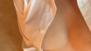 Hot College Student Masturbates in Dress Shirt