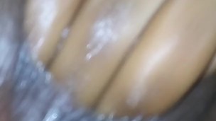 Petite ebony finger fuck until she squirt