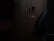 Nerdy Girl In Glasses Uses Urinal In Porta John 2/16