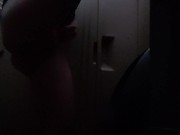 Nerdy Girl In Glasses Uses Urinal In Porta John 5/16