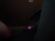 Nerdy Girl In Glasses Uses Urinal In Porta John 8/16