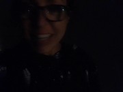 Naughty Public Night Time Piss- I Made A BIG Puddle! 1/16