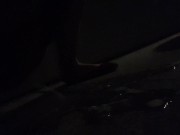 Naughty Public Night Time Piss- I Made A BIG Puddle! 7/16