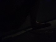 Naughty Public Night Time Piss- I Made A BIG Puddle! 9/16