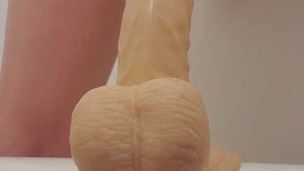 Cherie enjoys pulsating orgasm while dripping wet in the bath masturbation