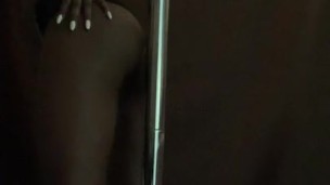 Ebony Babe Working The Pole 