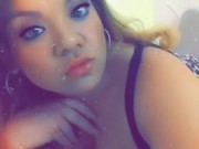 Horny latina takes pics in mirror before getting fucked 