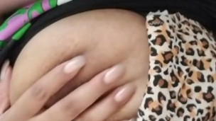 Playing with these big titties