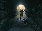 IT Pennywise crazy spitty blowjob mind fuck in public tunnel - Trailer 14/16