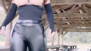 Latex Pants and Flashing Boobs