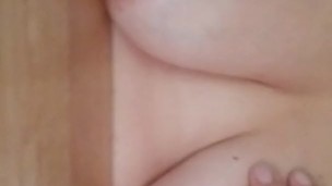 Playing with my tits 