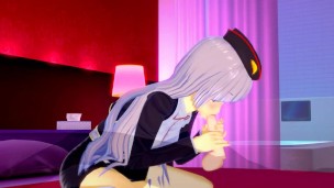 Gneisenau is hard to spell - Azur Lane - 3D Hentai / Koikatsu