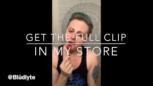 Goth trans man sucks lollipop like its your cock TEASER. Full clip in store