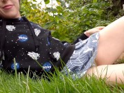 Anal Stretching With My Butt Plug In The Backyard 1/16