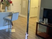 Girl strips naked on pole 14/16