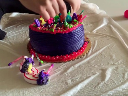 Birthday Cake Food Sitting/Crushing