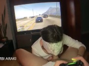 I Suck Daddy’s Big Cock While He Plays Video Games - GTA - Bambi Bluu 4/16