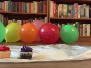 Birthday Cupcake Food Stepping/Crushing in Socks