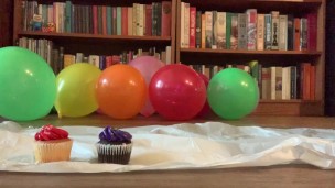 Birthday Cupcake Food Stepping/Crushing in Socks