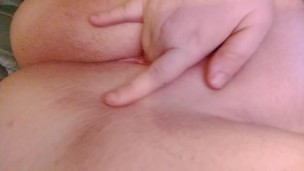 Amateur BBW Finger Fucks and rubs clit