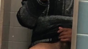 College BBC in public bathroom- make me cum