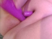 Big Beautiful Whore playing with vibrating toy
