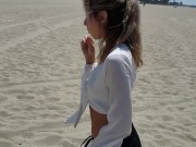 Date on the beach with blonde petite pornstar  Daphne Dare  1/16