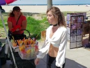 Date on the beach with blonde petite pornstar  Daphne Dare  2/16