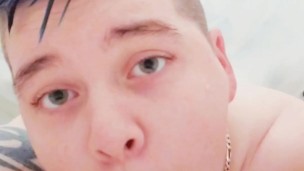 POV: Ftm gives dildo blowjob in the shower