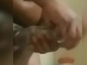 STROKING BBC with New Toy Massive cum shot
