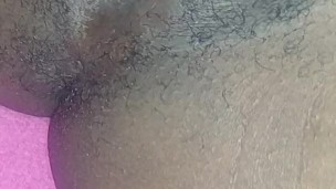 EBONY MASTURABATING WHILE SMOKING